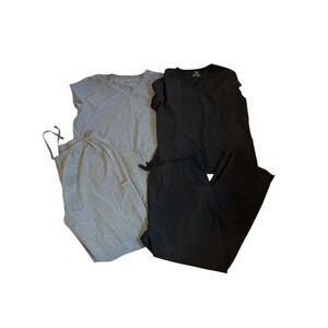 Lot Of 2- Natural Uniforms Pants Set 3X Modern Fit Cool Stretch Black & Grey Set